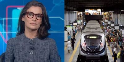 Renata Vasconcellos / Metrô do Rio de Janeiro - Montagem TVFOCO