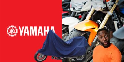 Yamaha com moto coberta e pessoa surpresa - Foto Reprodução Internet