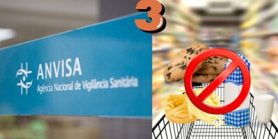 Anvisa e carrinho de supermercados com biscoito, macarrão e leite (Foto: Reprodução / Canva)