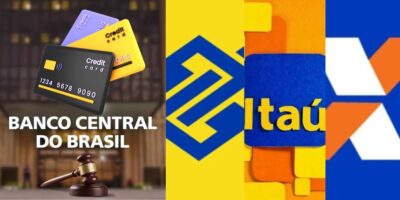 Banco Central, cartões de crédito e logo do BB, Itaú e Caixa (Foto: Reprodução / Pronatec / Montagem TV Foco)