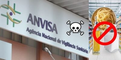 Fachada da Anvisa e macarrão, azeite e sal nos supermercados (Foto: Reprodução / Canva)