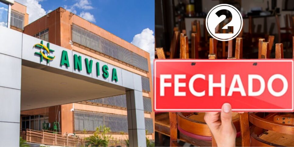 Fachada da Anvisa e restaurante fechado (Foto: Reprodução / Canva)