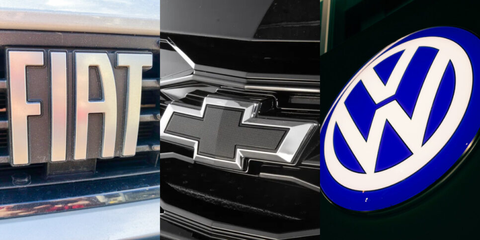 Fiat, Chevrolet e Volkswagen (Foto: Divulgação)