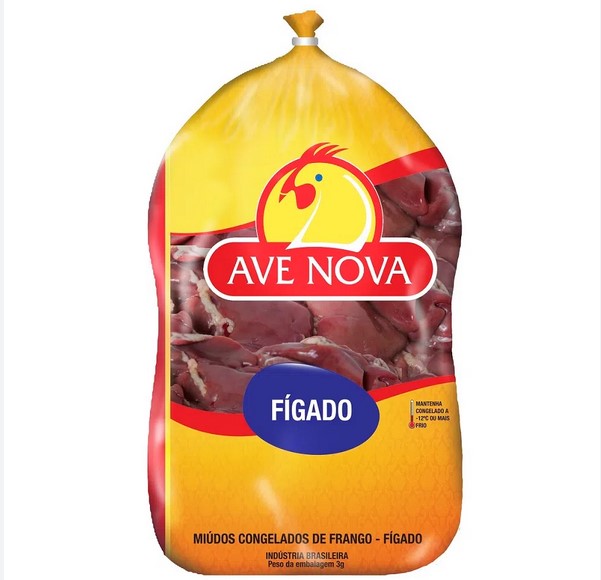 Fígado de frango congelado, da marca Ave Nova (Foto: Reprodução / Google Shopping)