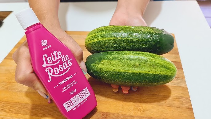 A receita leva pepino, leite de rosas e água (Foto Reprodução/Youtube)