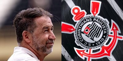 Augusto Melo e logo do Corinthians - (Foto: Reprodução / Internet)