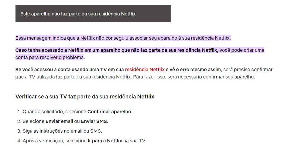 O comunicado da NETFLIX aos clientes - Foto: Internet