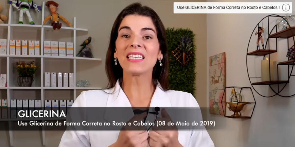 Patrícia Elias revelou os efeitos da glicerina para a pele (Reprodução: Youtube)