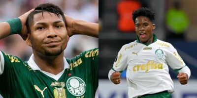 Rony e Endrick no Palmeiras (Reprodução: Montagem TV Foco)