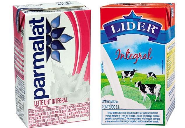 As marcas atingidas foram da Parmalat e da Líder (Foto Reprodução/Montagem/Internet)