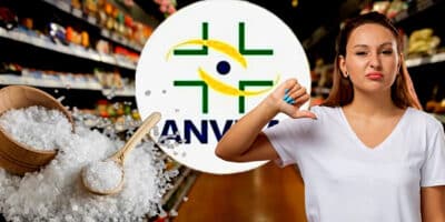 Marca de sal foi retirada às pressas do mercado após decreto da ANVISA (Foto Reprodução/Montagem/Lennita/Canva/ANVISA)