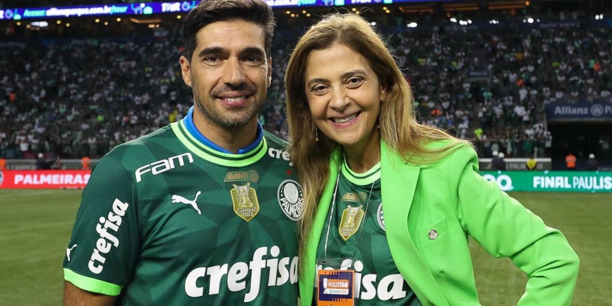 Abel Ferreira e Leila Pereira - Foto: Palmeiras