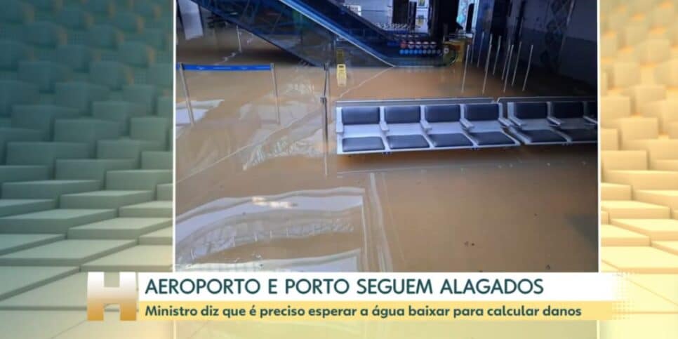 Aeroporto Salgado Filho, em Porto Alegre (Foto: Reprodução / Globo)