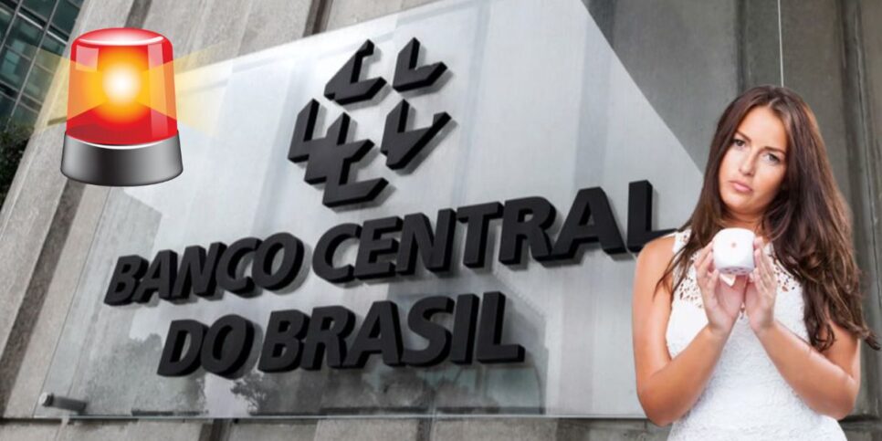 Alerta, Banco Central e mulher guardando dinheiro (Fotos: Reproduções / Internet / Freepik / Canva)