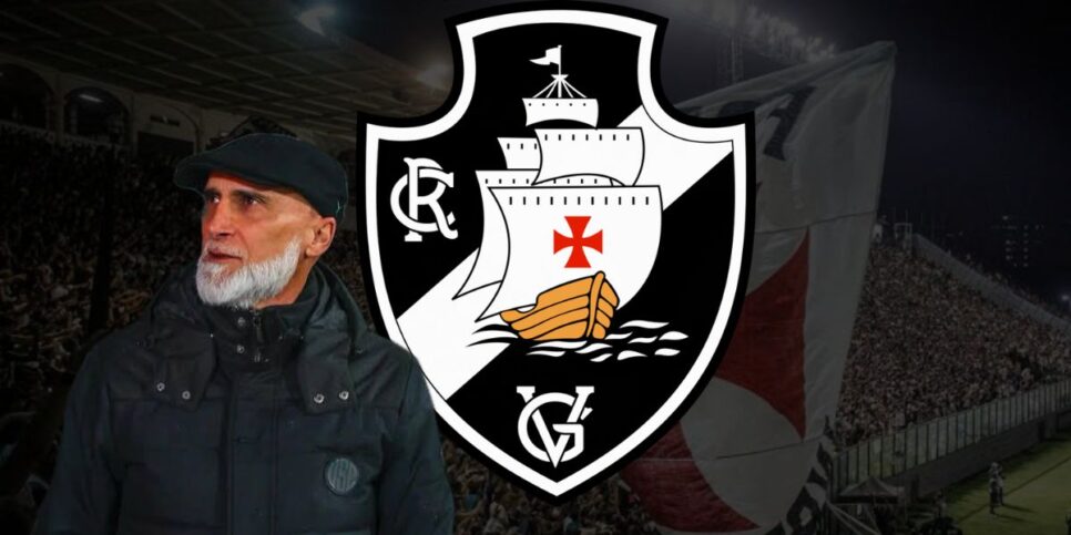 Álvaro Pacheco e escudo do Vasco (Foto - Montagem TV Foco).