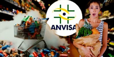 ANVISA decretou a interdição de supermercado após detecção de produtos fora da validade, falta de higiene e bebidas insalubres (Foto Reprodução/Montagem/Lennita/Canva/Pinterest/Freepik/ANVISA)