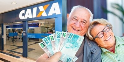 Caixa e idosos com dinheiro - Foto Reprodução Internet