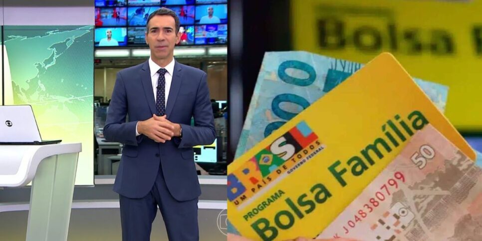 César Tralli / Bolsa Família - Montagem TVFOCO