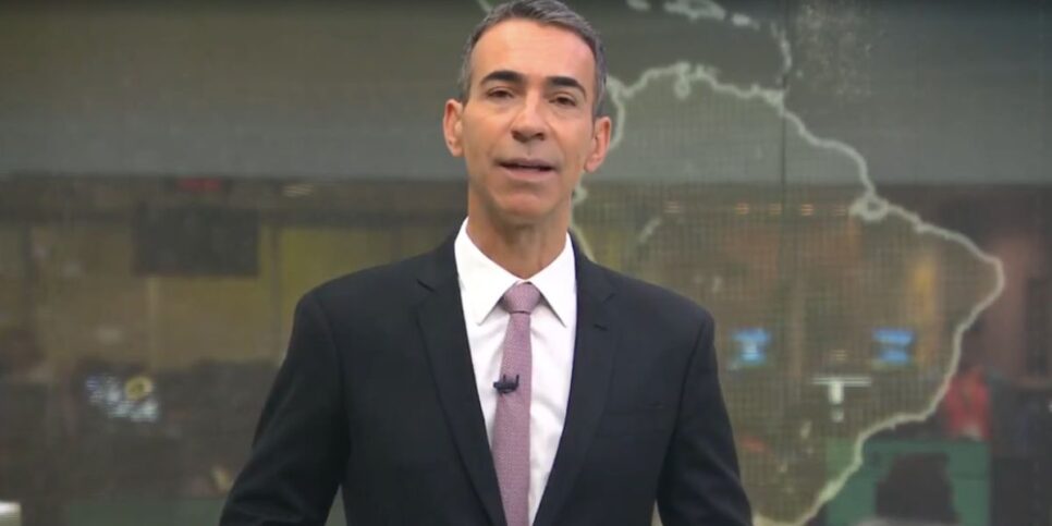 César Tralli no Jornal Hoje (Foto: Reprodução / Globo)