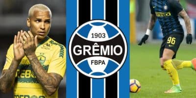 Deyverson, Grêmio e Gabigol (Reprodução - Internet)