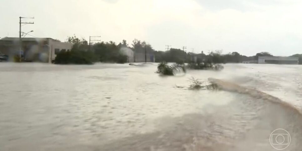 Enchente no Rio Grande do Sul (Foto: Reprodução / Globo)