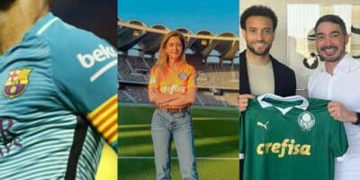 Felipe Anderson e Leila Pereira no Palmeiras e Rafinha no Barcelona (Reprodução - Internet)