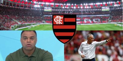 Denílson, Tite e Flamengo - Montagem Tv Foco