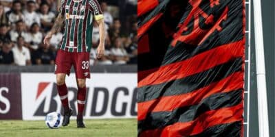 Flamengo e Nino no Fluminense (Reprodução - Internet)