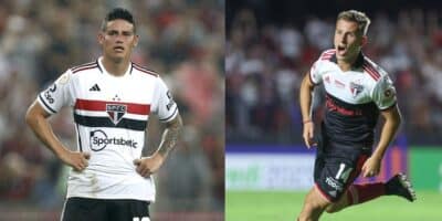 Galoppo e James Rodríguez no São Paulo (Reprodução Internet)