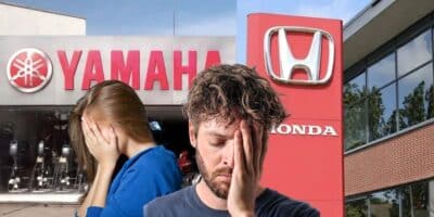 Honda e Yamaha com pessoas tristes - Foto Reprodução Internet