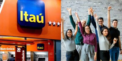 Itaú e pessoas comemorando - Foto Reprodução Internet