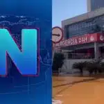 Jornal Nacional e Hospital inundado no Rio Grande do Sul (Reprodução - Internet)