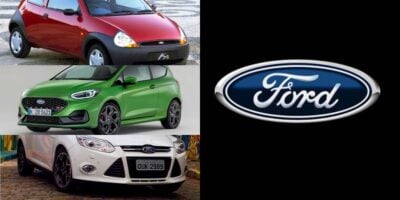 Ka, Fiesta, Focus e Ford (Reprodução - Internet)