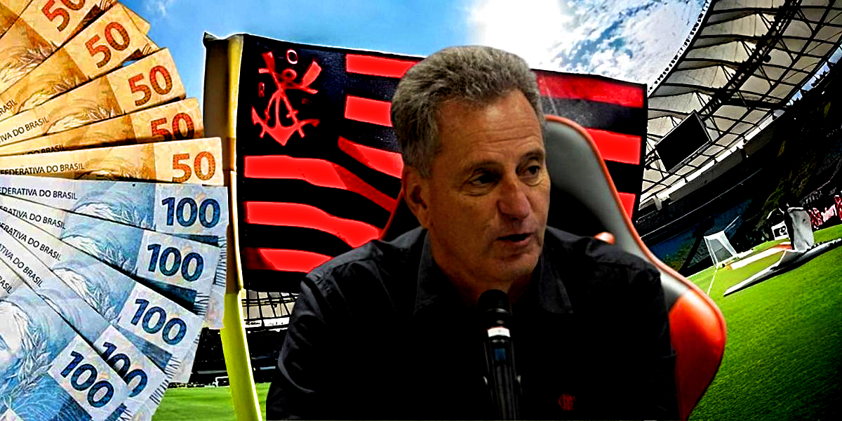 Landim joga a real sobre possível nova SAF do Flamengo (Foto Reprodução/Montagem/Lennita/Tv Foco/Canva/ MAURO PIMENTEL/AFP)