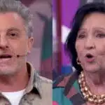 Luciano Huck e Dona Déa no Domingão  (Foto: Reprodução / Globo)