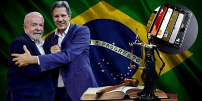 Lei sancionada por Lula e divulgada por Haddad representa alívio aos que usam cartão de crédito (Foto Reprodução/Montagem/Lennita/Tv Foco/Canva/Ricardo Stuckert)