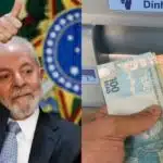 Lula / Pessoa sacando dinheiro - Montagem: TVFOCO