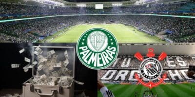 Corinthians, dinheiro e Palmeiras - Montagem Tv Foco