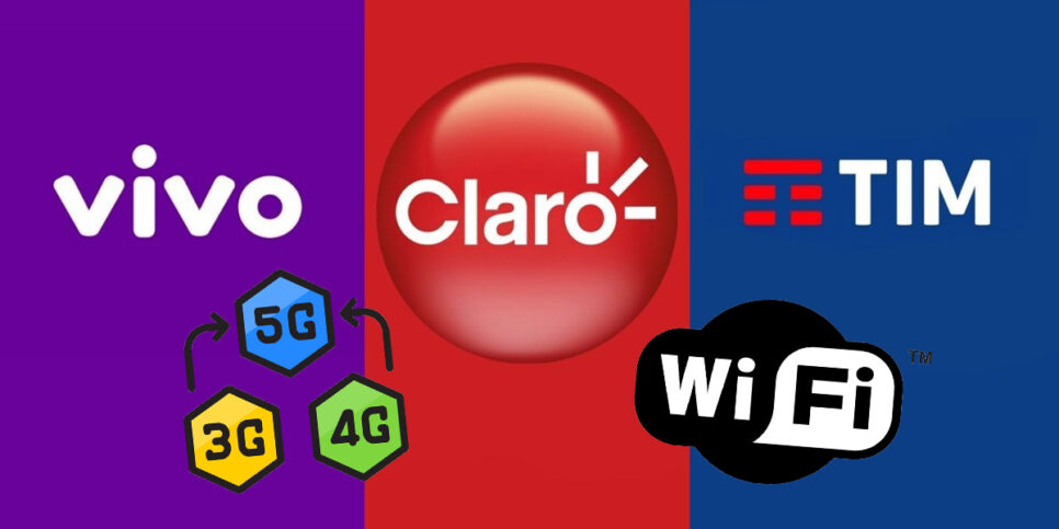 Vivo, Claro e Tim - Wi-Fi e dados móveis (Foto: Reprodução, Montagem - TV Foco)