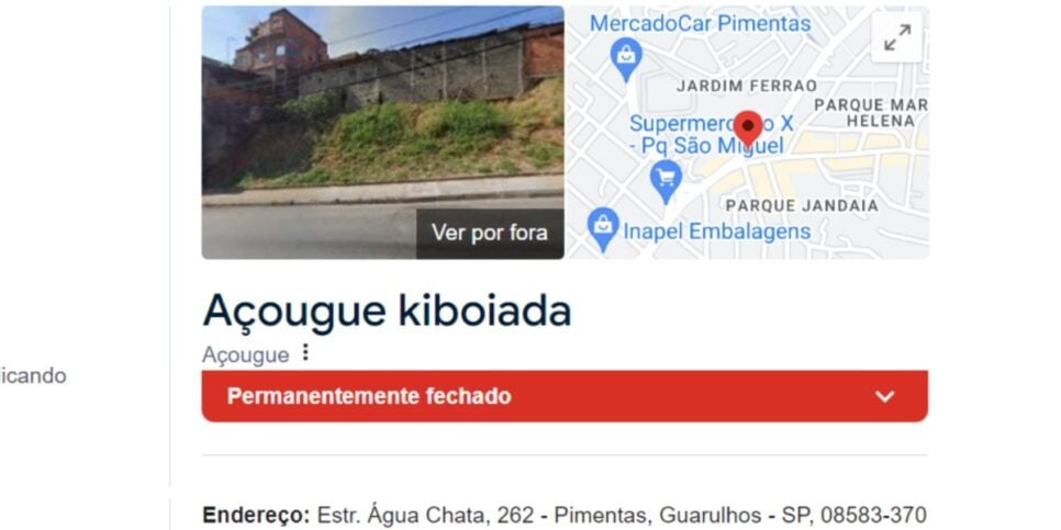 Açougue- Ki-Boiada permanentemente fechado - (Foto: Reprodução / Internet)