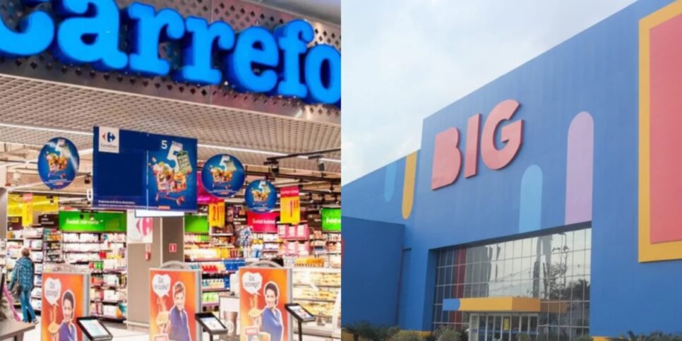 O Carrefour comprou o Grupo Big - Foto: Montagem