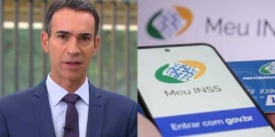 César Tralli deu notícia sobre o INSS (Foto: Reprodução / TV Globo)