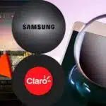 Logo da Samsung e Claro e falência de operadoras de celular (Foto: Reprodução / Canva / Montagem TV Foco)
