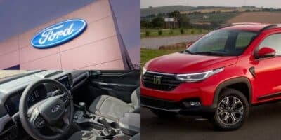 Ford derruba preço de carro para bater de frente com o Fiat Strada (Reprodução: Montagem TV Foco)