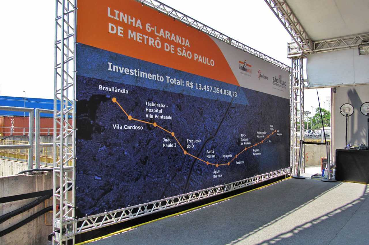 Linhas da nova estação 6 laranja (Foto Reprodução/G1)