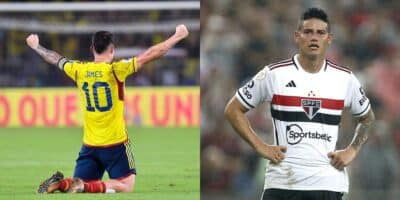 James tem tudo para deixar o São Paulo ainda em 2024 (Reprodução: Montagem TV Foco)