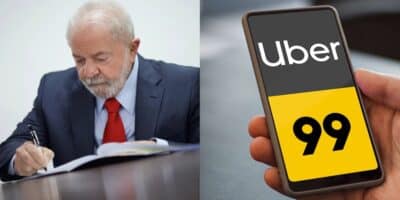 Nova lei da Uber e da 99 é anunciada com canetada de Lula - Foto: Montagem