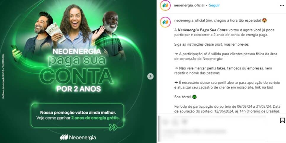 Participe da promoção através do Instagram oficial da empresa (Reprodução: Instagram)