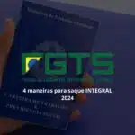 Carteira de trabalho com uma imagem do FGTS. (Foto: Montagem / TV Foco)