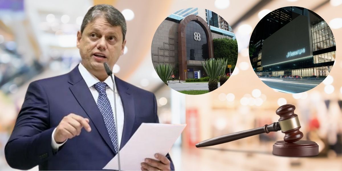 Tarcísio de Freitas e nova lei dos shoppings afetam o Morumbi e Iguatemi (Foto: Reprodução / Gov / Canva / Montagem TV Foco)